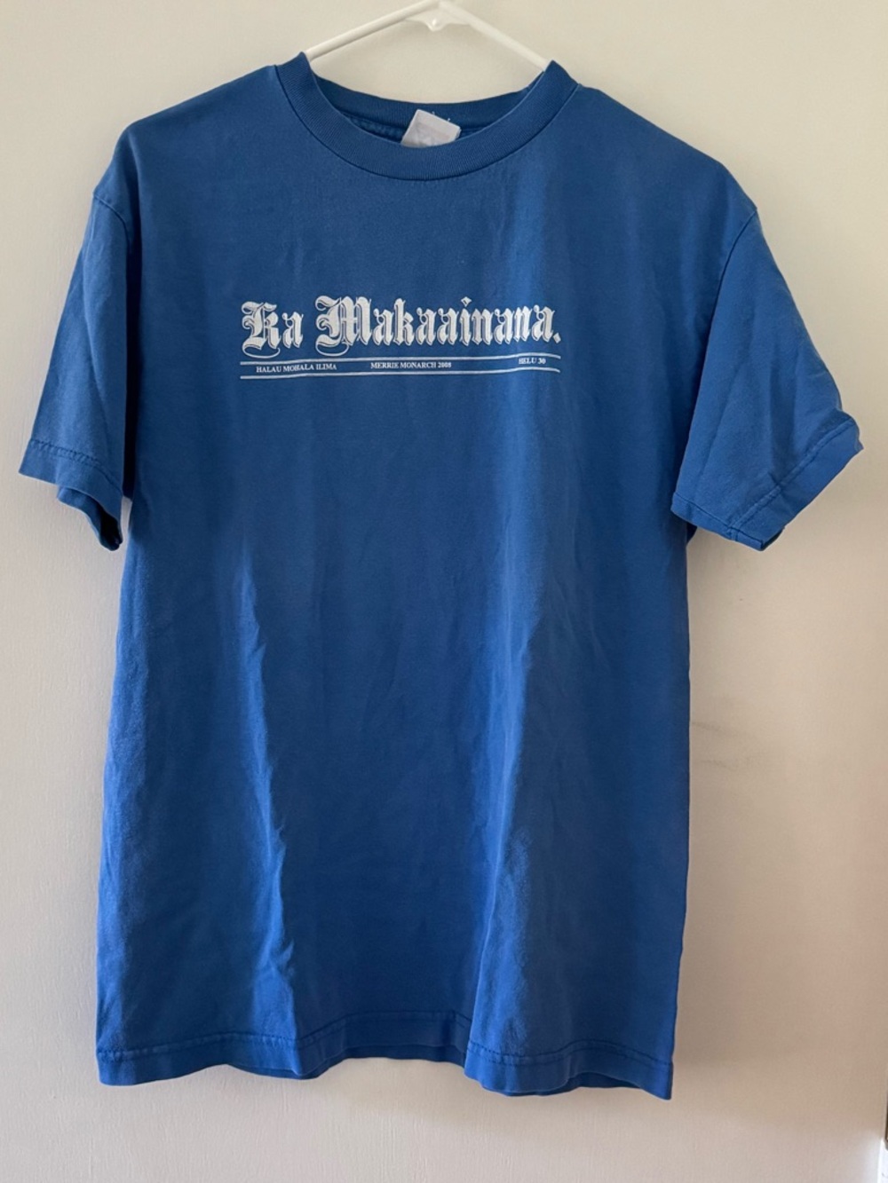 Blue Graphic Crewneck T-Shirt - 2008 Merrie Monarch Unbranded Mens Med